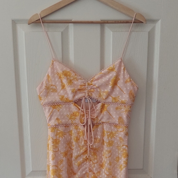 Significant Other SO Pineapple Palm Clip Dot Cutout Angelina Dress US Size 6 - Picture 2 of 4